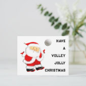 Kerstmis volleybal feestdagenkaart (Staand voorkant)