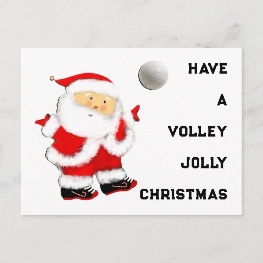 Kerstmis volleybal feestdagenkaart (Voorkant)