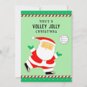 Kerstmis volleybal feestdagenkaart (Voorkant)