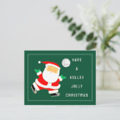 Kerstmis volleybal feestdagenkaart (Staand voorkant)