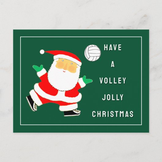 Kerstmis volleybal feestdagenkaart (Voorkant)