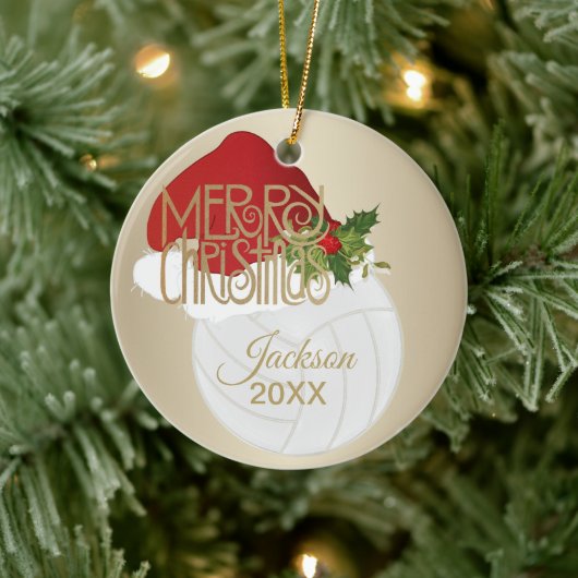 Kerstmis 🎄 Volleybal 🏐 Keramisch Ornament (Boom)