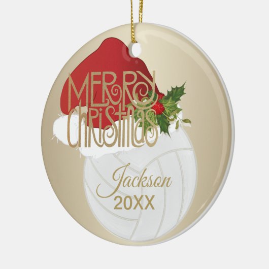 Kerstmis 🎄 Volleybal 🏐 Keramisch Ornament (Links)