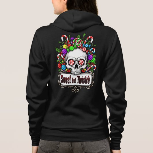 Kerstmis Volwassene Hoodie met Rits (Achterkant)