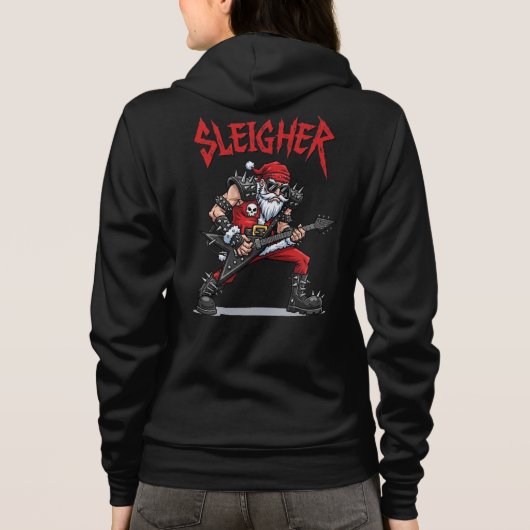 Kerstmis Volwassene Hoodie met Rits (Achterkant)