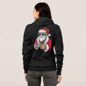 Kerstmis Volwassene Hoodie met Rits (Achterkant volledig)