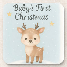 Kerstmis voor baby eerst rendier knuffel feestelij