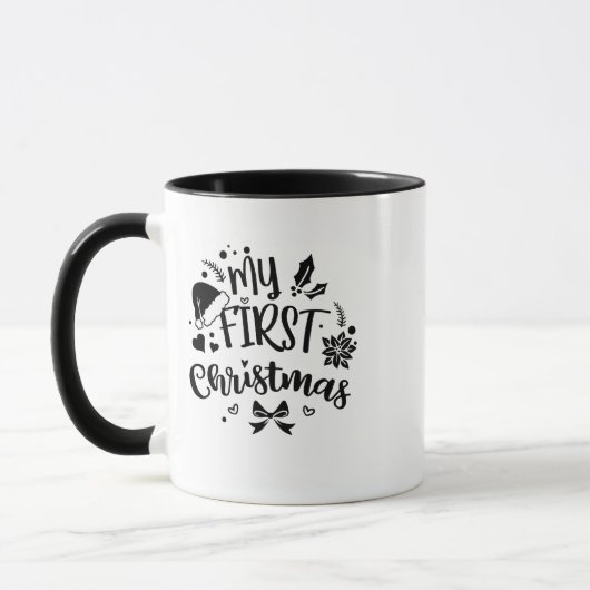Kerstmis voor baby's eerste kerstmis met bijpassen mok (Links)