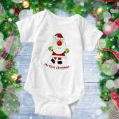 Kerstmis voor baby's Rode Neus Kerstman Romper