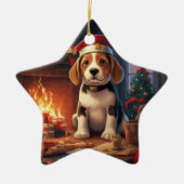 Kerstmis voor Beagle, Cadeau voor Beagle politie l Keramisch Ornament (Voorkant)