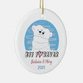 Kerstmis voor beste vriendinnen keramisch ornament (Rechts)