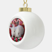 Kerstmis voor Bunnies Keramische Bal Ornament (Rechts)