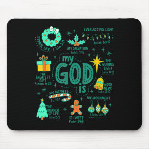 Kerstmis voor christenen Mijn God is Jezus is de r Muismat