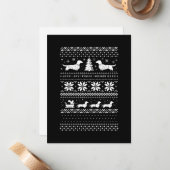 Kerstmis voor Dachshonden Notitiekaartje (Voorkant / Achterkant in situ)