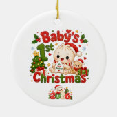 Kerstmis voor de allereersten keramisch ornament (Achterkant)