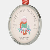 Kerstmis voor de baby Adorable Lam Sieraad Metalen Ornament (Links)