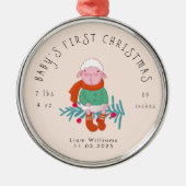 Kerstmis voor de baby Adorable Lam Sieraad Metalen Ornament (Voorkant)
