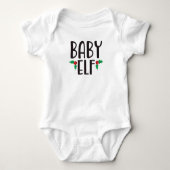 Kerstmis voor de Baby Elf Familie Romper (Voorkant)