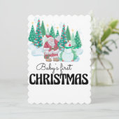 Kerstmis voor de baby feestdagenkaart (Staand voorkant)