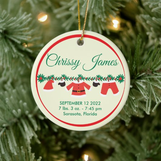 Kerstmis voor de baby keramisch ornament (Boom)