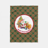 Kerstmis voor de baby met naam  fleece deken (Voorkant)