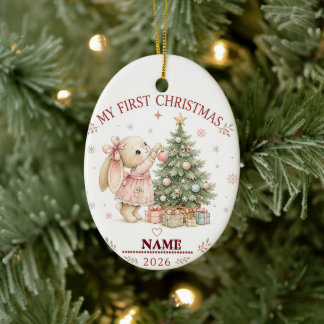 Kerstmis voor de baby MONOGRAM FOTO ORNAMENT