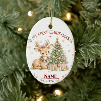Kerstmis voor de baby MONOGRAM FOTO ORNAMENT