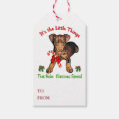 Kerstmis voor de Dwergpinscher Cadeaulabel (Voorkant)