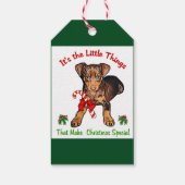 Kerstmis voor de Dwergpinscher Cadeaulabel (Achterkant)