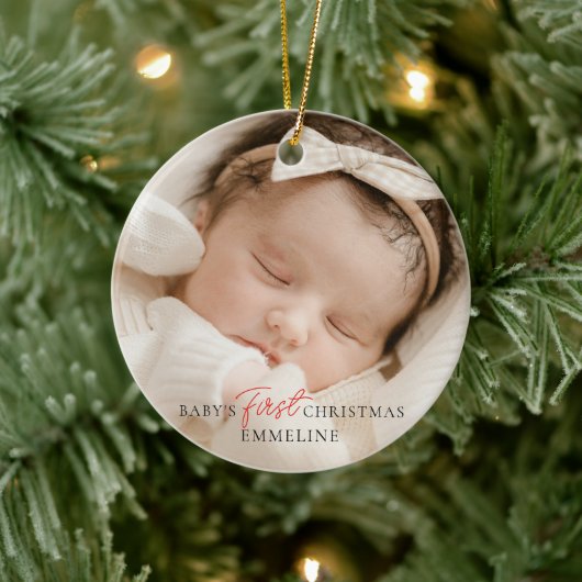 Kerstmis voor de eerste keer Stats Keramisch Ornament (Boom)