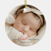 Kerstmis voor de eerste keer Stats Keramisch Ornament (Voorkant)
