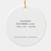 Kerstmis voor de eerste keer Stats Keramisch Ornament (Achterkant)