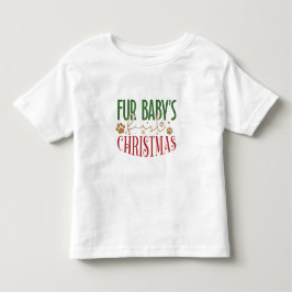 Kerstmis voor de eerste keer voor Fur Baby - Kerst Kinder Shirts