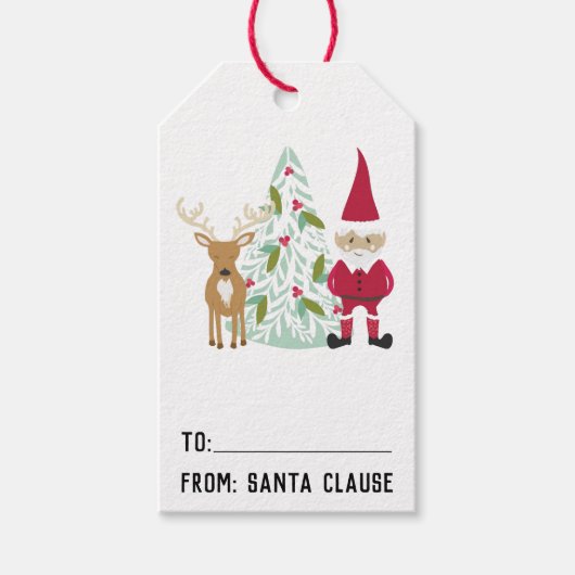 Kerstmis voor de kerstman van en naar cadeaulabel (Voorkant)