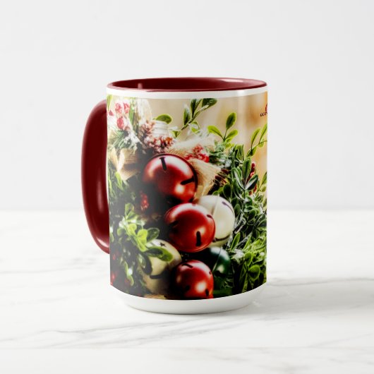 Kerstmis voor de Mok van de vogelkoffie (Voorkant links)