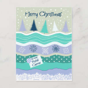 Kerstmis voor de PostSneeuwvlokken Scrapbookg van Feestdagenkaart