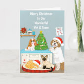 Kerstmis voor dierenarts en team kaart (Voorkant)