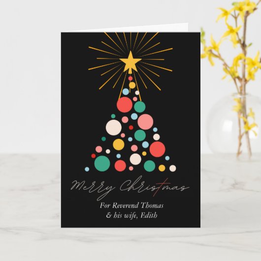 Kerstmis voor een eerwaarde en zijn vrouw kaart (Gele Bloem)