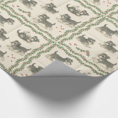 Kerstmis voor een jonge Schnauzer Cadeaupapier (Hoek)