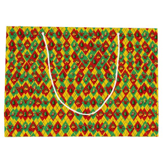 Kerstmis voor feestdagen groot cadeauzakje (Achterkant)