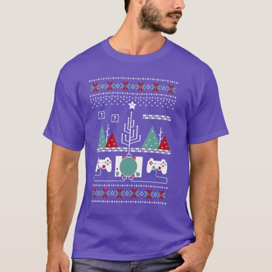 Kerstmis voor gamers t-shirt (Voorkant)