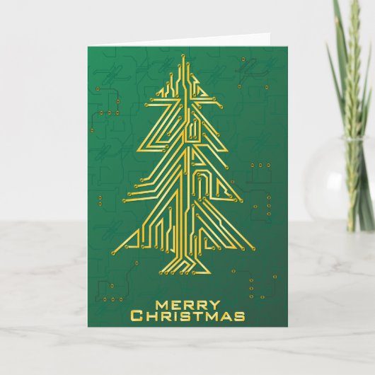 Kerstmis voor geeks feestdagen kaart (Voorkant)