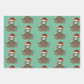 Kerstmis voor gezelschapsdieren inpakpapier vel (Voorkant)