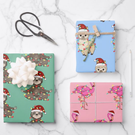 Kerstmis voor gezelschapsdieren inpakpapier vel (Voorkant)