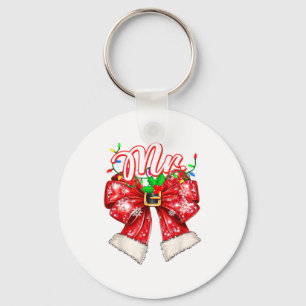 Kerstmis voor gezinnen met strik voor Mr & Mrs Sleutelhanger