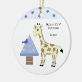 Kerstmis voor Giraffe Baby Keramisch Ornament (Links)