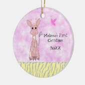Kerstmis voor Giraffe Baby Keramisch Ornament (Links)