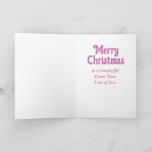 Kerstmis voor Grote Nicht Pinguïn Roze Ballerina Feestdagen Kaart (Binnen)