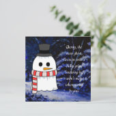 Kerstmis voor Halloween Lover's Snow Ghost Feestdagenkaart (Staand voorkant)