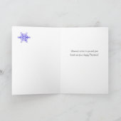 Kerstmis voor Herenkapper, het Kant van de Bomen Feestdagen Kaart (Binnen)